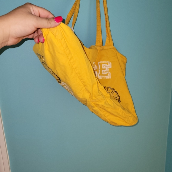 PINK Victoria's Secret Yellow Cotton Tote Yellow - Picture 3 of 7